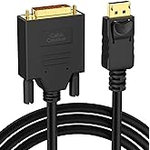 CableCreation Active DisplayPort to DVI Cable, 6FT DP to DVI-I Cord, Eyefinity Support Multi-Screen, Black
