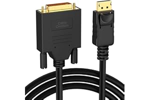 CableCreation Active DisplayPort to DVI Cable, 6FT DP to DVI-I Cord, Eyefinity Support Multi-Screen, Black