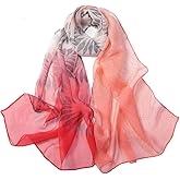 Acotavie Scarfs for Women Lightweight Fashion Scarves Print Floral Pattern Scarf Shawl Wraps