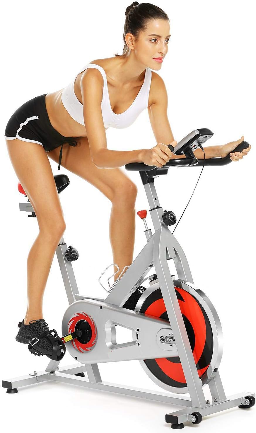 Wesoky Exercise Bike Quiet Belt Drive Indoor Cycling Bike Stationary, 40 LB Flywheel, Bike Trainer Resistance System, Max Weight 275 LB