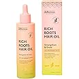 Delhicious Amla Hair Oil & Rosemary Oil for Hair Growth - Rich Roots Hair Loss Treatment for Thinning Hair - Dry Scalp Treatment with Argan Oil - Ayurveda Scalp Oil - Vegan, Sulfate Free - 100ml