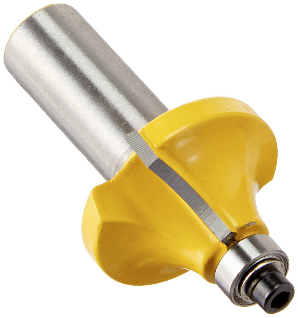 Yonico 13174 - Round Over Bead Edge Forming Router Bit, Radius: 3/8" - 1/2" Shank