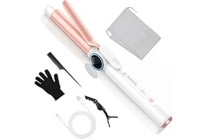 TRYLATER 9000 mAh USB Cordless Curling Iron, 4 Temps Rechargeable Cordless Hair Curlers, Up to 400°F Travel Curling Iron Wireless Curling Wand for Short & Long Hair, Portable Ceramic Hot Rollers Hair Curlers