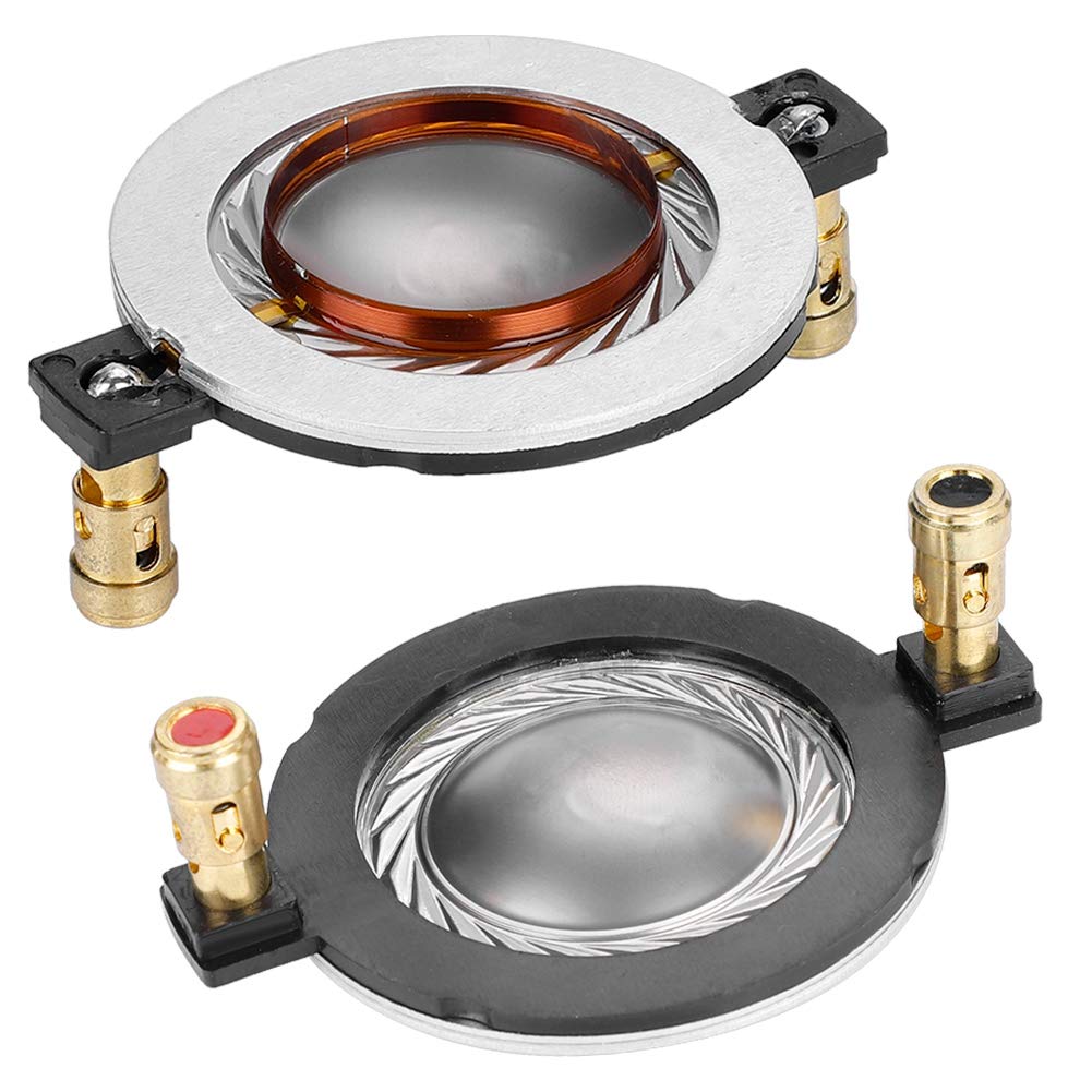 VBESTLIFE 34.4mm Tweeter Speaker, Super Tweeters Voice Coil Titanium Film Flat 8 Ohms for Audio.