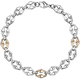 Feifuli Stainless Steel Link Bracelets for Men&Women,Valentines Birthday Annivesary Christmas Jewelry Gifts for Lover Father Mother Friends,Casual Trendy Beaded Bracelets Cool Adjustable Size