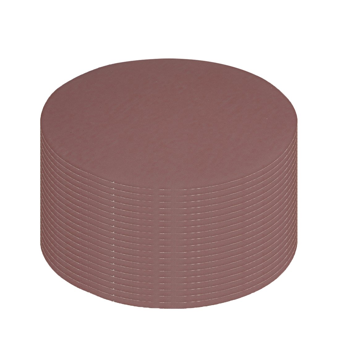 sourcingmap 20Pcs 7 inch Hook and Loop Sanding Disc 2000 Grits Flocking Sandpaper for Random Orbit Sander Brown