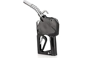 MIKAFEX 3/4"NPT Automatic Fuel Nozzlem,Auto Shut-Off Fuel Nozzle,High Flow Car Fuel Filling Nozzle BP Black Hand Guard and Hanging Hook for Filling Diesel,Kerosene and Various Gasoline 13/16"Spout, 16GPM