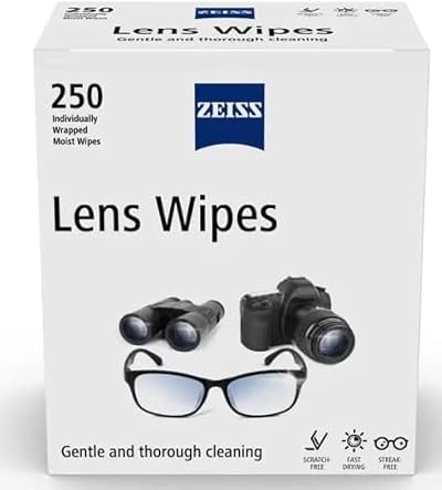 Xllent ZEISS Lens Wipes Pack of 250 Individually Wrapped Wipes
