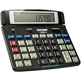 Victor 12-Digit Dual Power Business Desktop Calculator, Black (1200-4) | 1-Inch Screen Size LCD Display, 1-Pack Business Calculator, 7 x 7.3-Inches