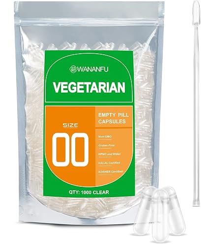 Amazon.com: wananfu Size 000 Empty Capsules Vegetarian (1000 Count