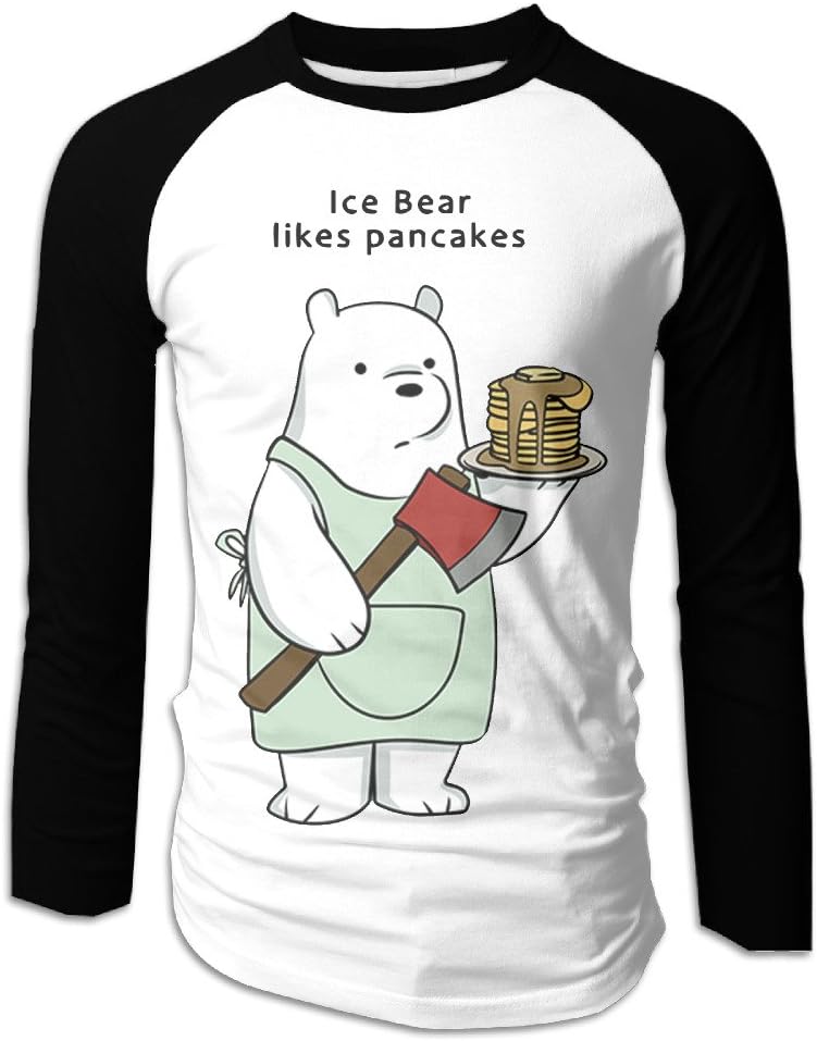 We Bare Bears Ice Bear Likes Pancakes Man Long Sleeve Shirts Tee