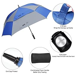 G4Free Extra Large Golf Umbrella 62/68 inch Vented
