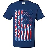 Tie-dye American Flag T-Shirt 4th of July Stars and Stripes Mens Tee