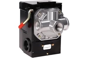 Ketofa LF10-4H Pressure Switch, 4 Port Air Compressor Pressure Switch Replacement NPT1/4 95-125 PSI 20A
