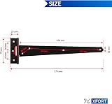 XFORT 2 Pack 150 mm T-Hinges Black Japanned for External Doors view 6