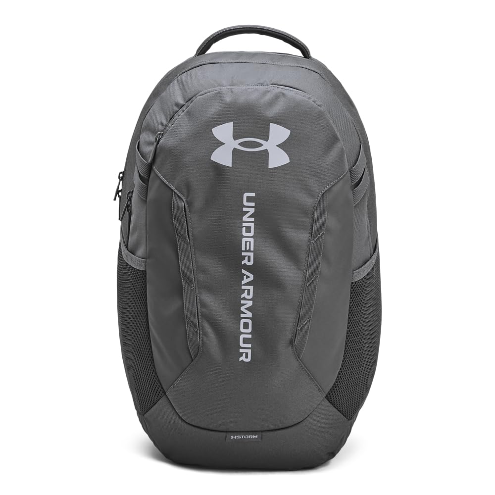 Under Armour Unisex-Adult Hustle 6.0 Backpack, (025) Castlerock / / Steel, One Size Fits Most Image
