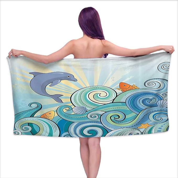 Glifporia - Toallas de baño Decorativas con diseño de Delfines y