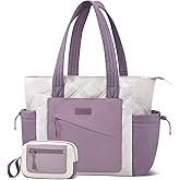 LOVEVOOK Tote Bag for Women, puffer tote bag for Work Travel Nurse, Lightweight quilted Bags with Compartments