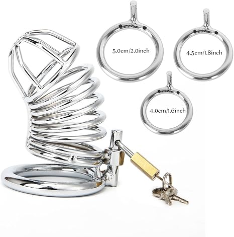 Maschio Castita Dispositivo Acciaio Inossidabile Gabbia Con La Chiave E La Serratura Amazon It Salute E Cura Della Persona