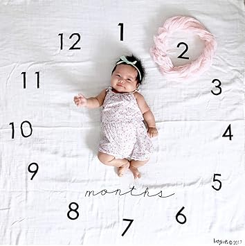 muslin milestone blanket