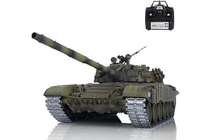 wheelfun Heng Long 1/16 RC Tank 7.0 Upgraded Version T72 3939 Metal Battle Vehicle 340° Rotating Turret Infrared Combat Lifting Barrel Light Sound BB Shooting Airsoft Tank That Shoot