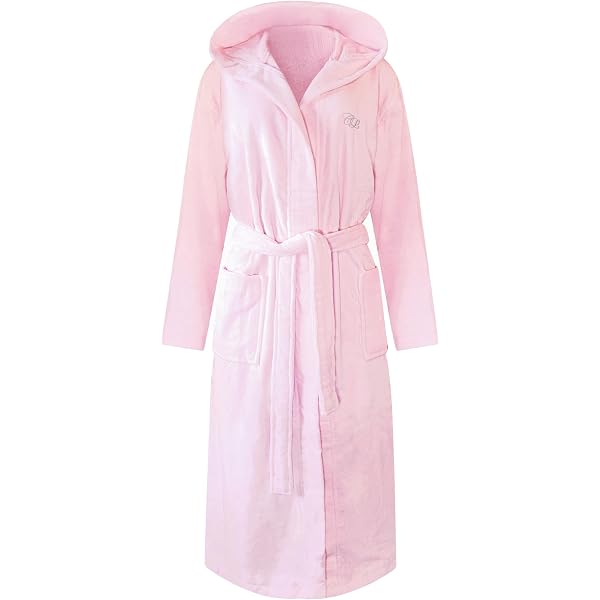 Peignoir De Bain Femme Longueur Mollet - 100% Coton Éponge OEKO-TEX Avec Capuche