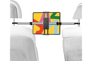 SAMHOUSING Car Headrest Tablet Holder, Adjustable Tablet Car Mount for Back Seat, Road Trip Essentials for Kids, for 4.7-12.9" Tablet Like iPad Pro, Air, Mini, Galaxy, Fire,iPhone