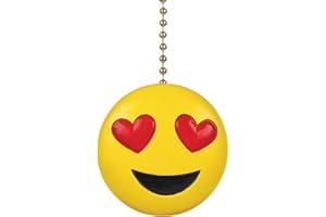 CLEMENTINE DESIGNS Clementine Design Heart Eyes Emoji Ceiling Fan Pull