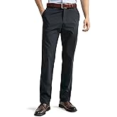 HISDERN Flex 501 Men's No Iron Dress Pants Golf Pants 30"/32" Stretch Quick Dry for Business Work Casual with 5 Pocket