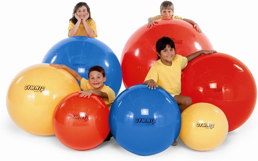 NRS Healthcare Gym Ball - 55 cm (21.5 inch) Diameter, Red, 55 cm (21.5-inch) Diameter