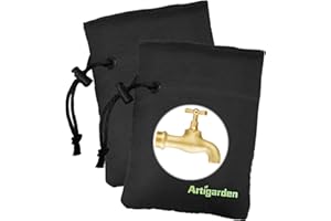 Artigarden Upgraded Outdoor Faucet Cover for Winter Freeze Protection - Outside Water Hose Bib Insulated Sock for Cold Weather, Black, Pack of 2