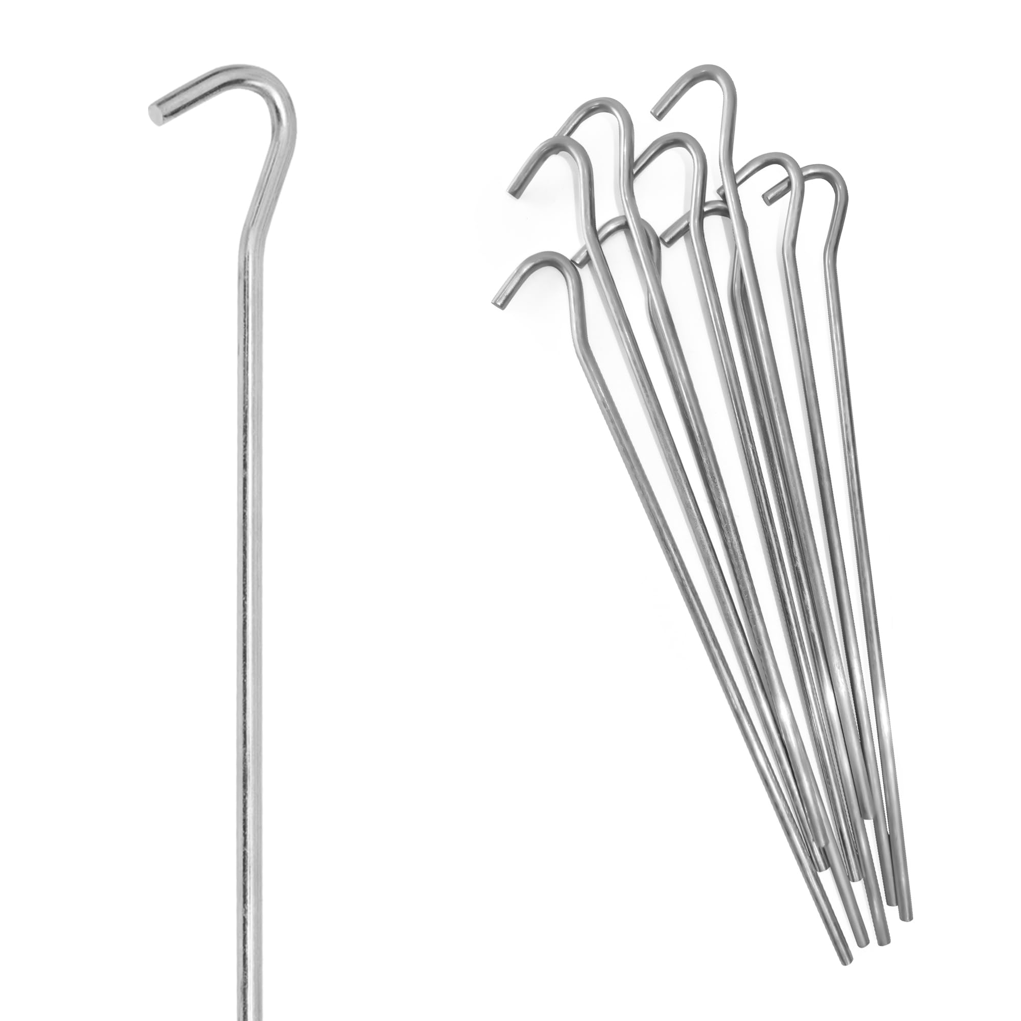 Tent Pegs Galvanised Metal Heavy Duty 10 Pcs Ground Pegs Stakes Camping Pegs – Rust Free Garden Pegs for Fixing Netting, Tent, and Gazebo