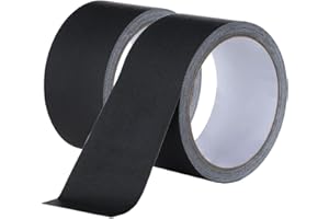 XUXU 2 Packs Black Gaffers Tape, 2" X 36 Yards Heavy Duty Gaff Tape, Matte Finish Non-Reflective Residue Free Black Tape for Photography, Filming Backdrop