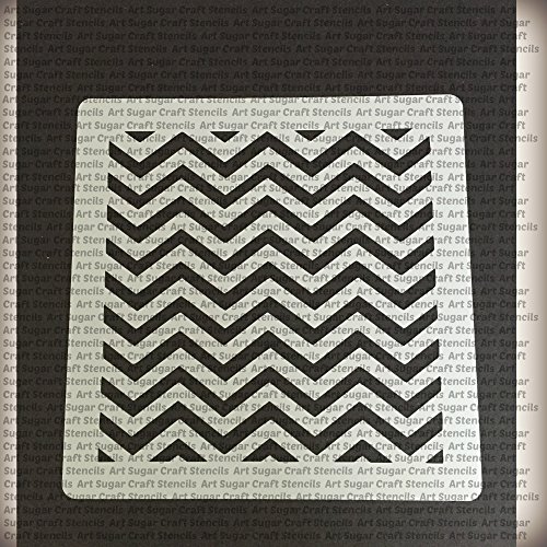 Chevron Cookie stencil - cupcake designs for air brush - Royal icing