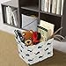 Zonyon Cute Storage Bins, Foldable Small Canvas Storage Baskets Organizers Mini Hamper with Handle for Nursery,Baby,Makeup,Toy,Keys, Office,Desk,4 Packs