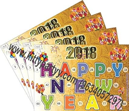 New Year Printed Tambola Tickets