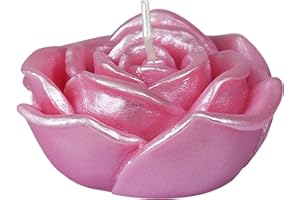 Zest Candle 12-Piece Folding Candles, 3-Inch, Pink Rose