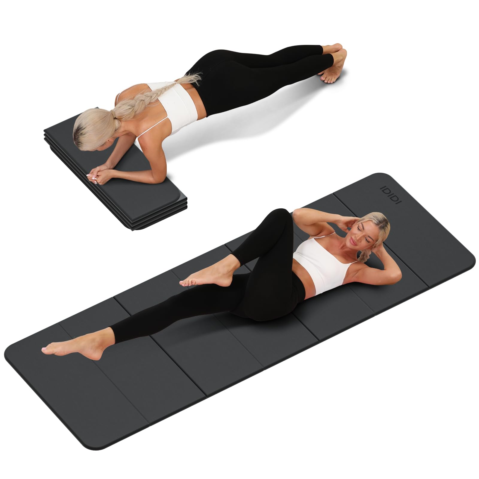 Photo 1 of ****SIMILAR ITEM****
Foldable Yoga Mat Extra Thick 0.32 Inches Eco-Friendly POE Material, Non-Slip Design Fitness Mats, Multi-Purpose Workout Mats For Studio or Home Use 70 x 24 x 0.32 inches (Black+Gray)