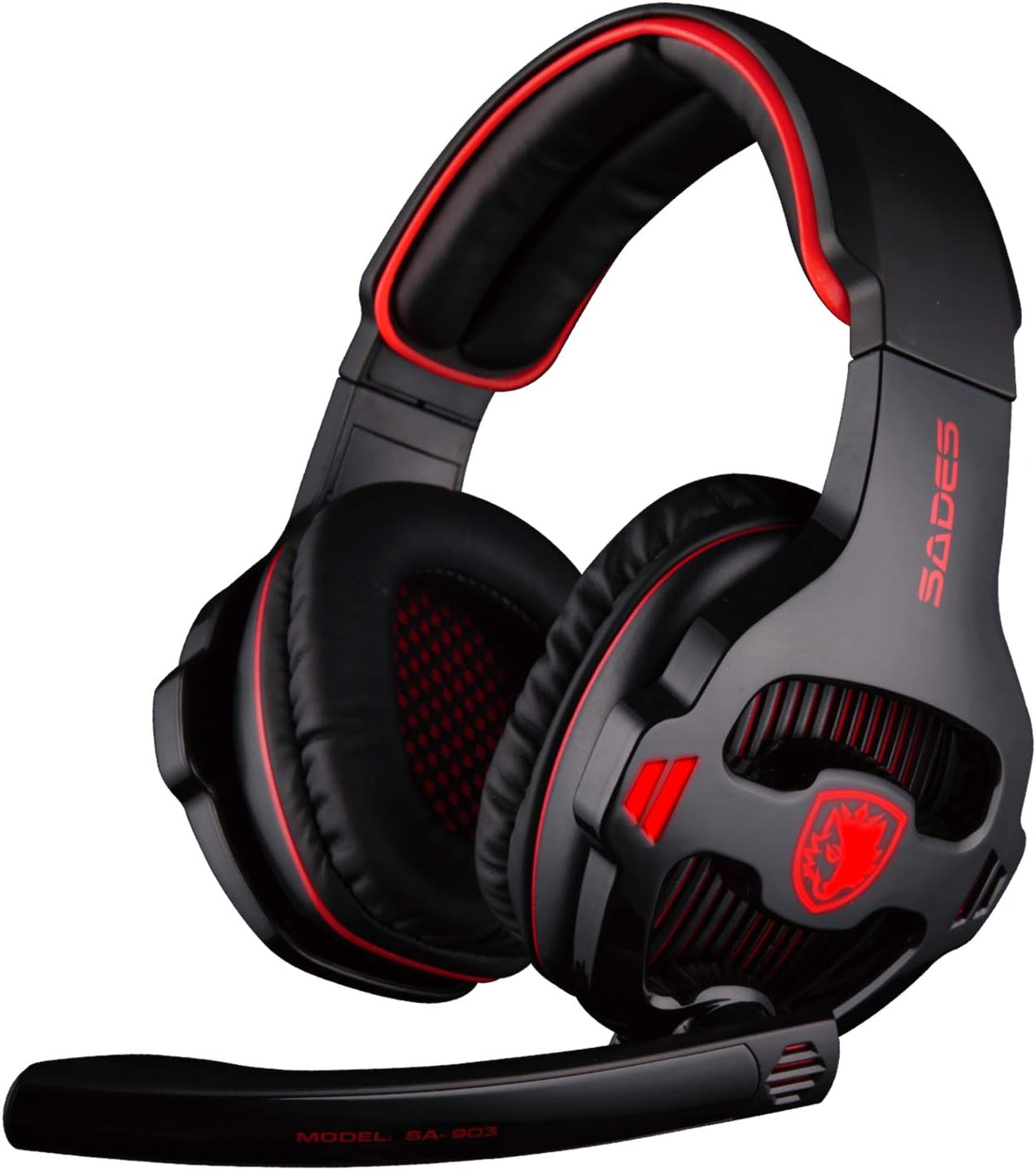 Amazon Co Jp ゲーミングヘッドセット Sades 7 1ch Usbヘッドフォン ヘッドホン 臨場感 騒音抑制 マイク付き ゲーム用 ヘッドホン Pc用ゲーミングイヤホン 軽量 耐久 ノートパソコン 対応 黒色 パソコン 周辺機器
