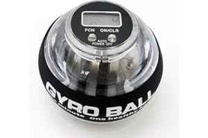 SUMMERLANGUAGE Torque Ball with Counter - Auto-Start Wrist Power Gyro Ball, Forearm Strengthener, Grip Strength Trainer, Hand Strengthening Devices, Wrist Trainer Balls, Finger Exerciser with LED Lights (Black)