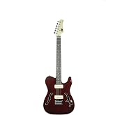 IYV ITF-450 TL Solid Top Semi Hollow Body Electric Guitar, Trans Red