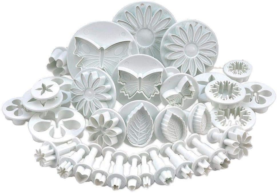 NUOMI Cookie Mold Presses Mooncake Mold Fondant Stamps with Cookie Cutters Set of 33 Small Pastry Molds