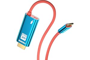 QCEs USB C to HDMI Adapter Cable for iPhone 16 15 to TV, 6.6FT Type C to HDMI Cable with Charging Port 4K30Hz for iPhone to TV Compatible with Nintendo Switch, Steam Deck, MacBook Pro/Air, iPad