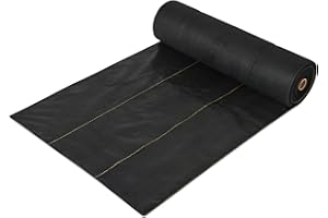 DeWitt Pro-5 Weed-Barrier Woven Landscape Fabric, 5 oz, Black, 6' x 250' - Heavy-Duty Growth Control, Water & Nutrient Permeable Ground Cover for Gardens, Pathways & Commercial Landscaping