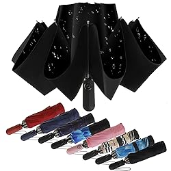 ZDSSM Compact Travel Umbrella Inverted Reverse
