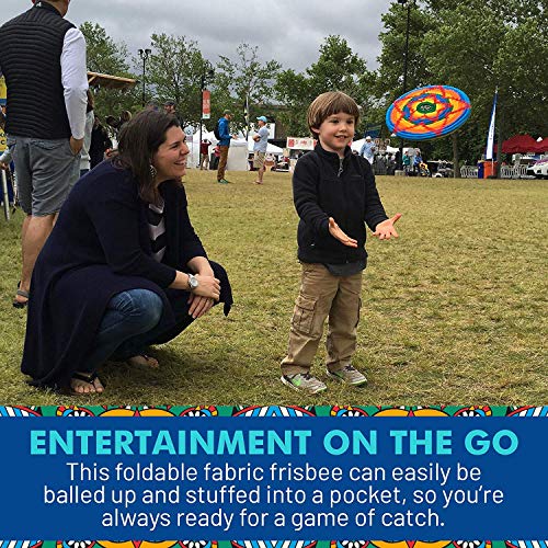 Pocket Disc Flying Disc - Crocheted Foldable Frisbee Toy Perfect for Both Kids and Adults - Supports Guatemalan Fair Trade - Fleur Royale, Indoor