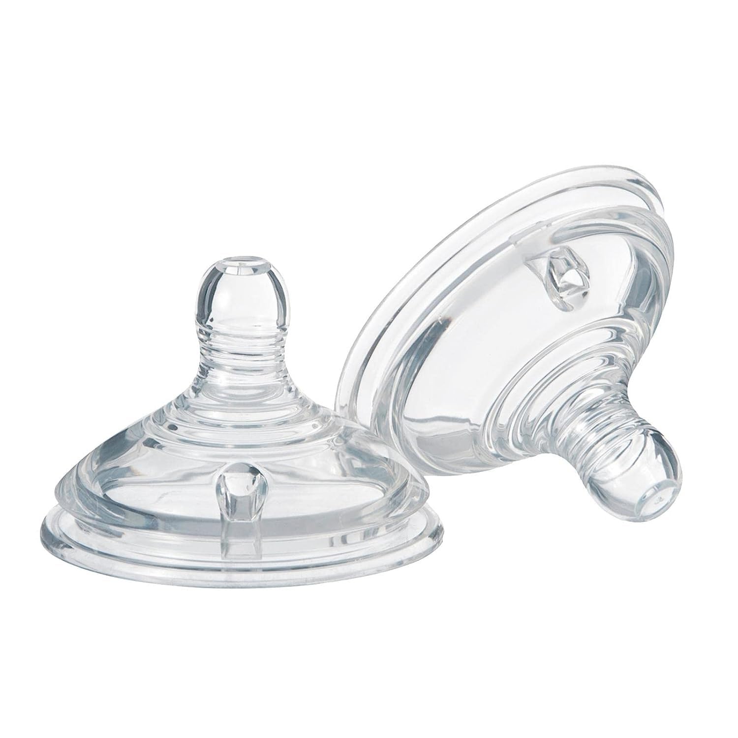 Tommee Tippee Closer to Nature Baby Bottle Teats, Breast-Like, Anti-Colic Valve, Soft Silicone, Medium-Flow, 3m+, Pack of 2