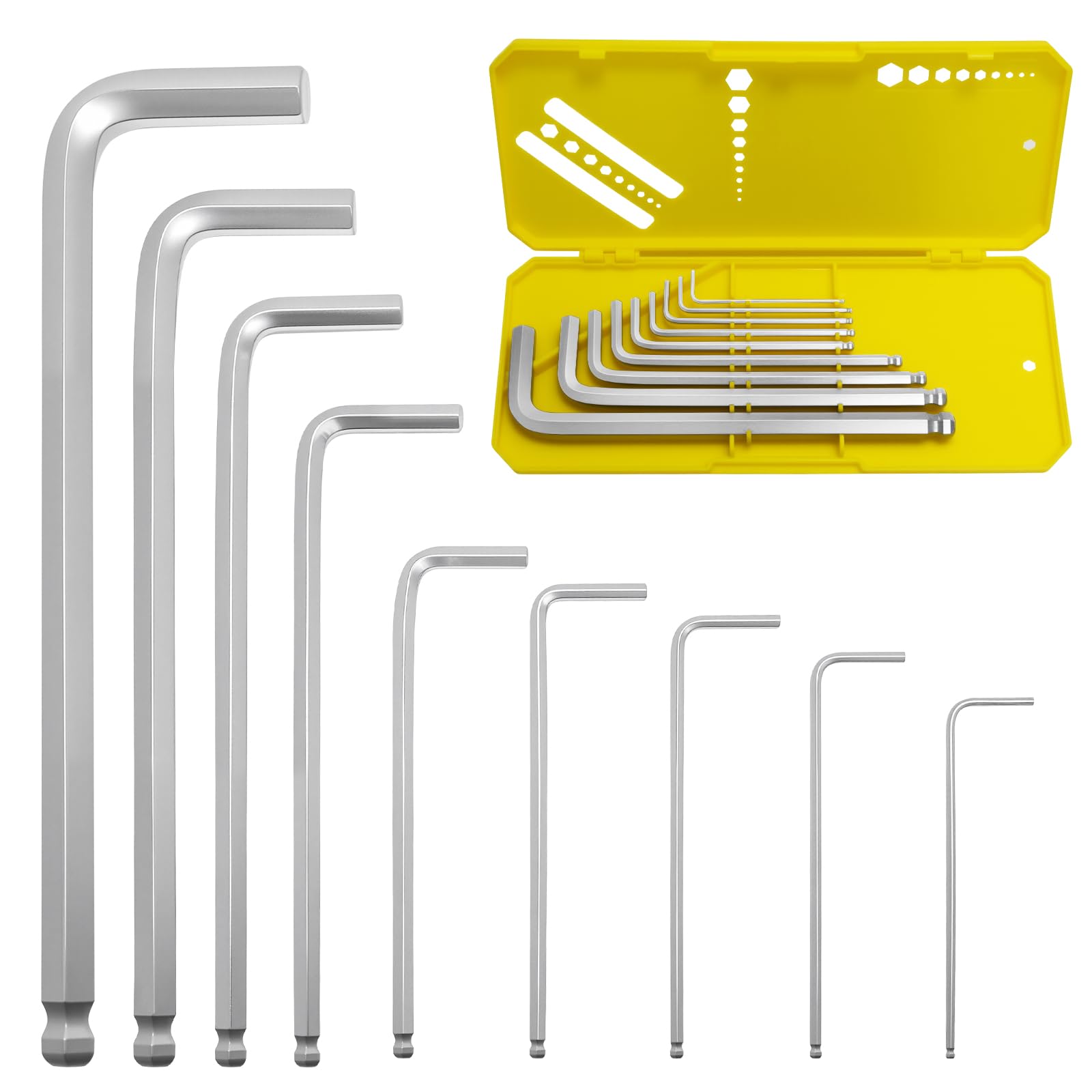 Zoikuloi 9 PCS Hex Key Set, Ball-End Allen Wrench