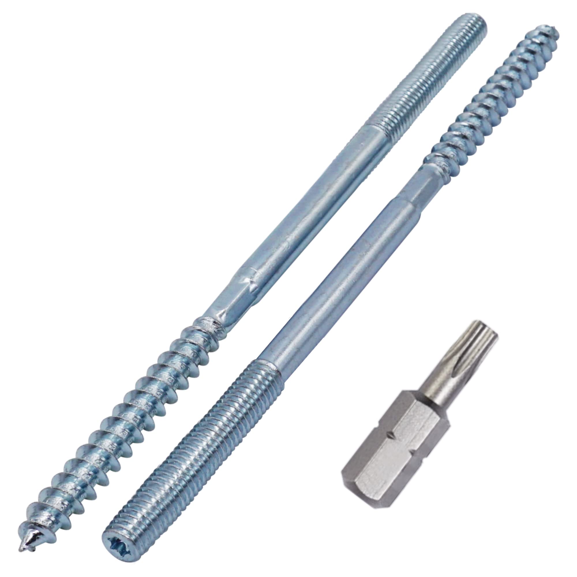 SKIR'CO (25 pcs) Hanger Bolts M8 x 250 mm, Double Ended Thread Dowel Screws, Double Headed Bolts