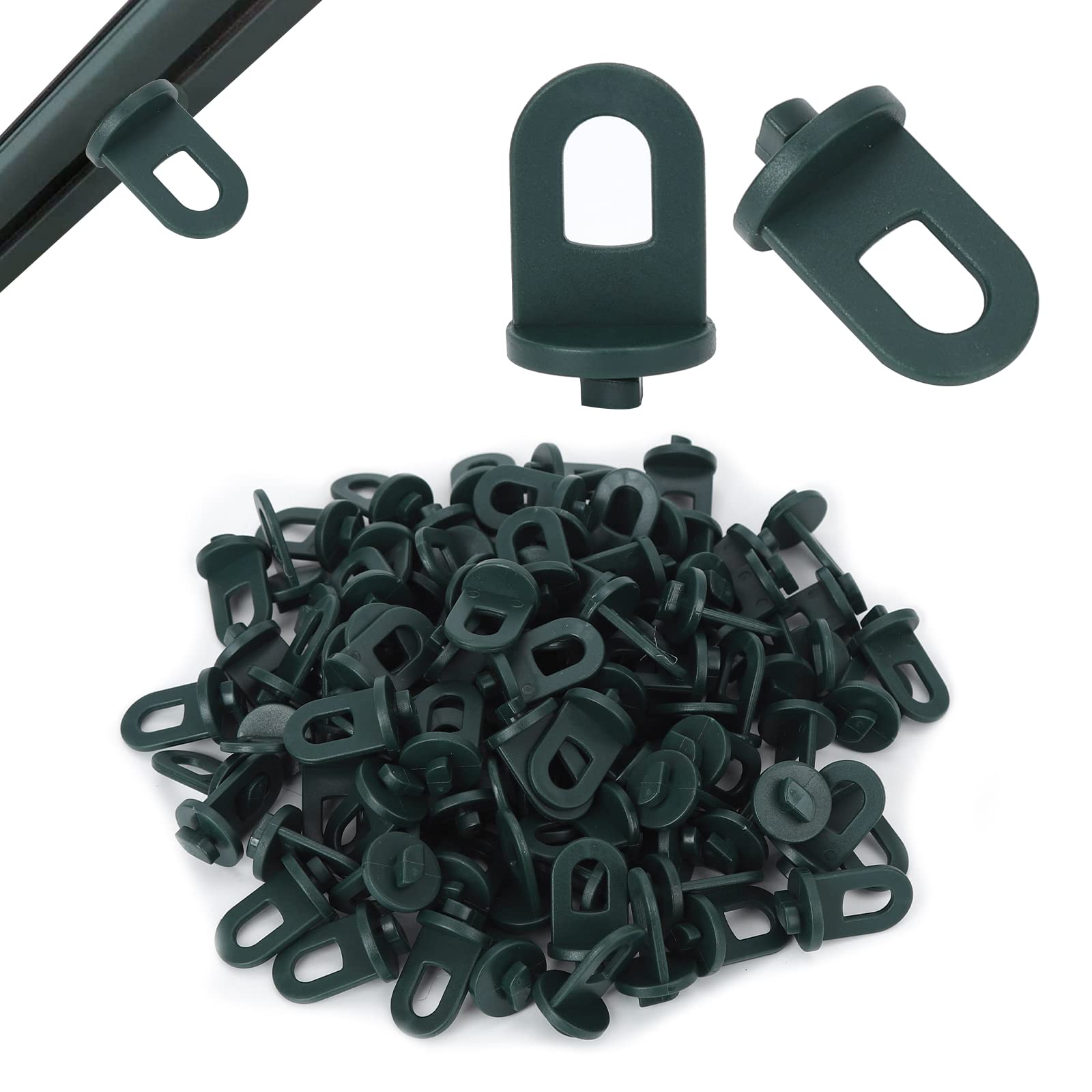 50 Pieces Greenhouse Twist Clips, Plastic Greenhouse Shading Fixing Clips for Garden Hanging Basket Plants Pot